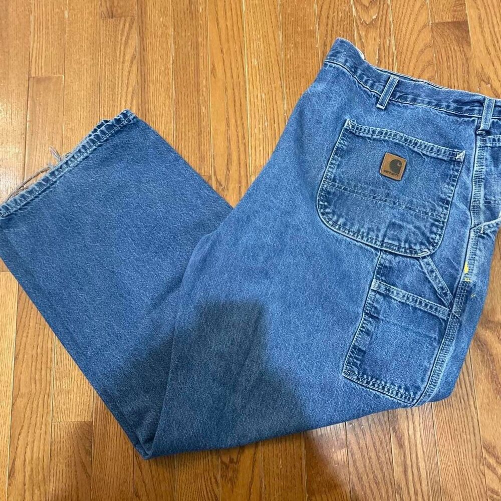 Carhartt Men's Blue and Navy Jeans